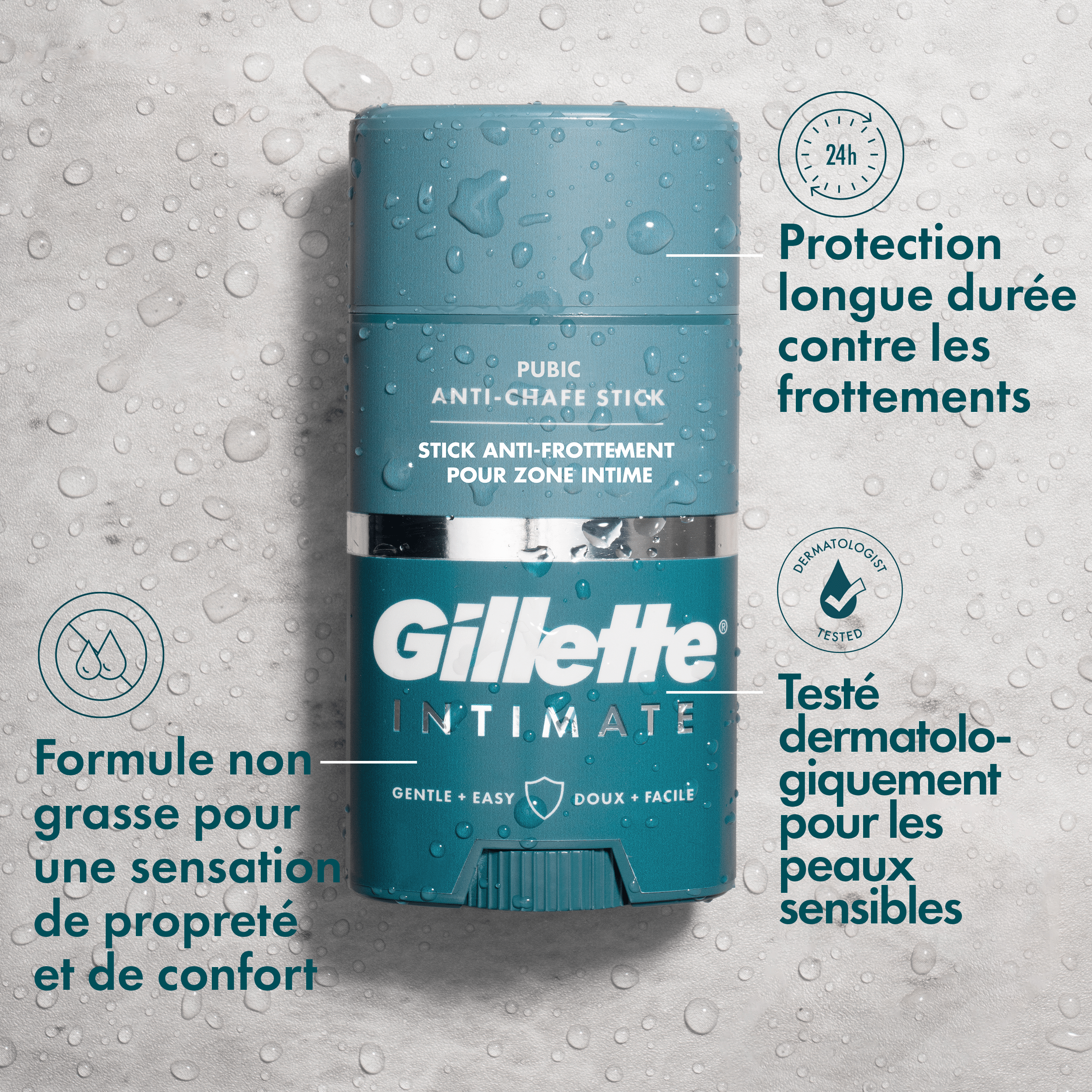 Le stick anti-frottement Gillette Intimate