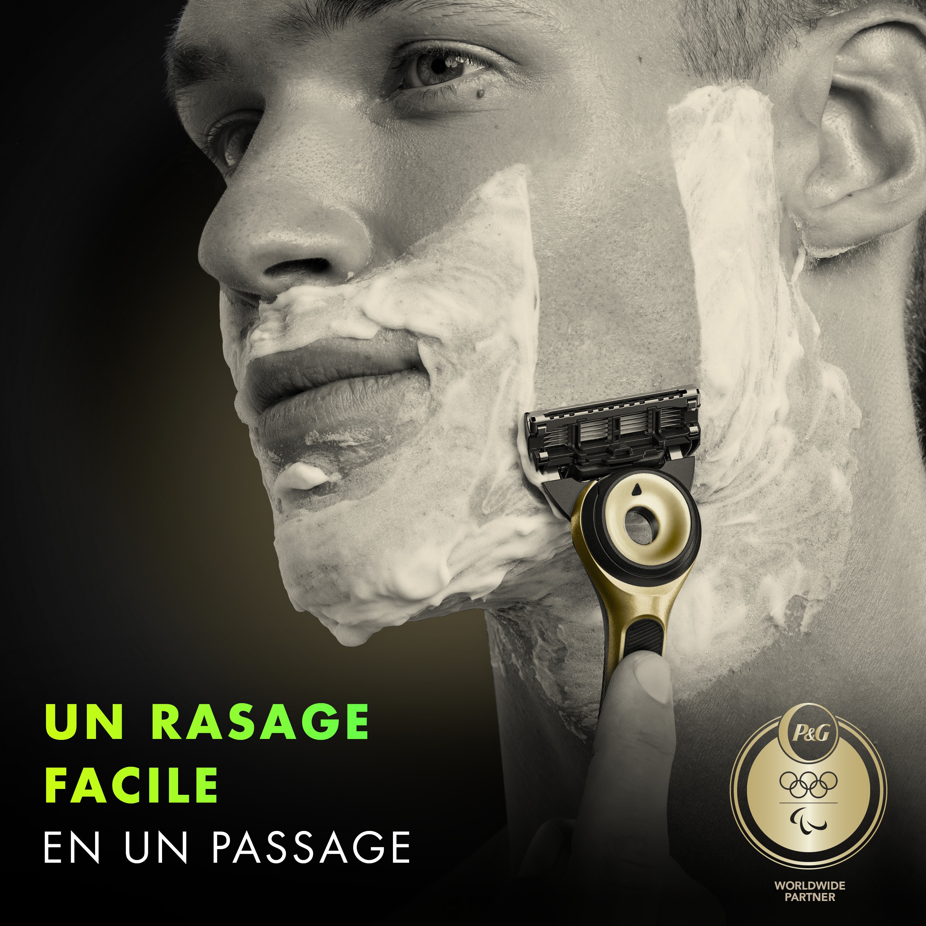 Un rasage facile en un passage