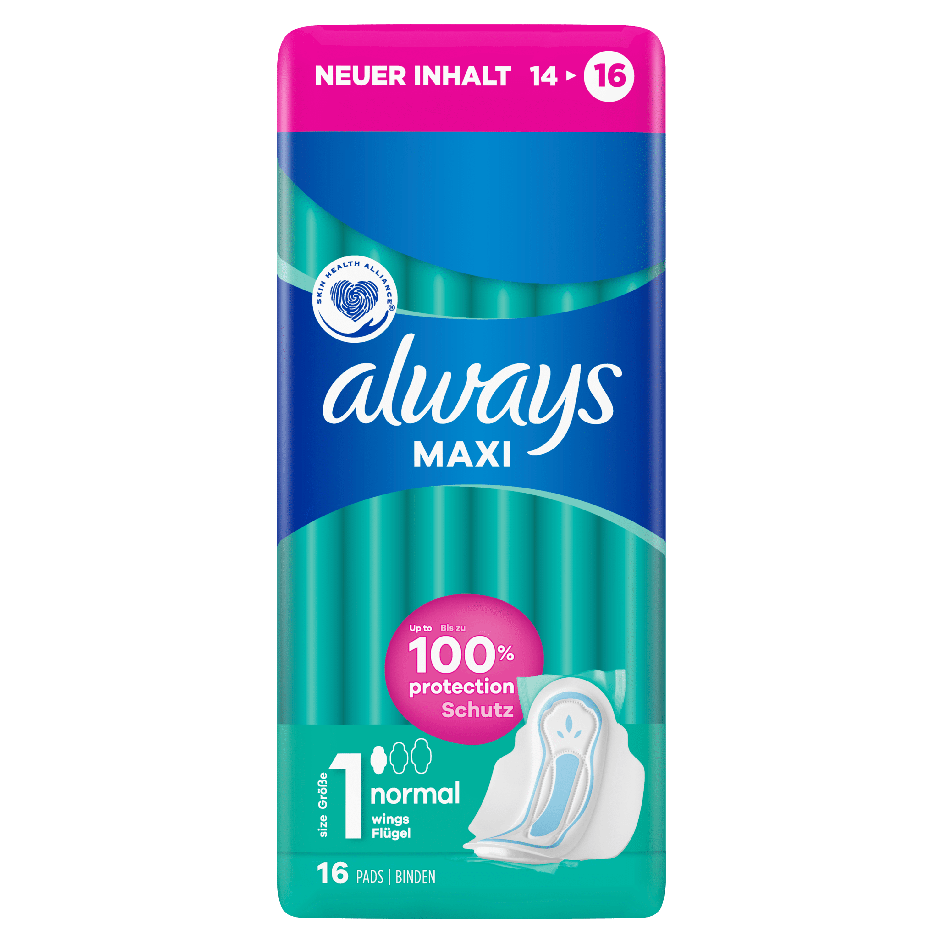 Always Maxi Normal Binden mit Flügeln 1