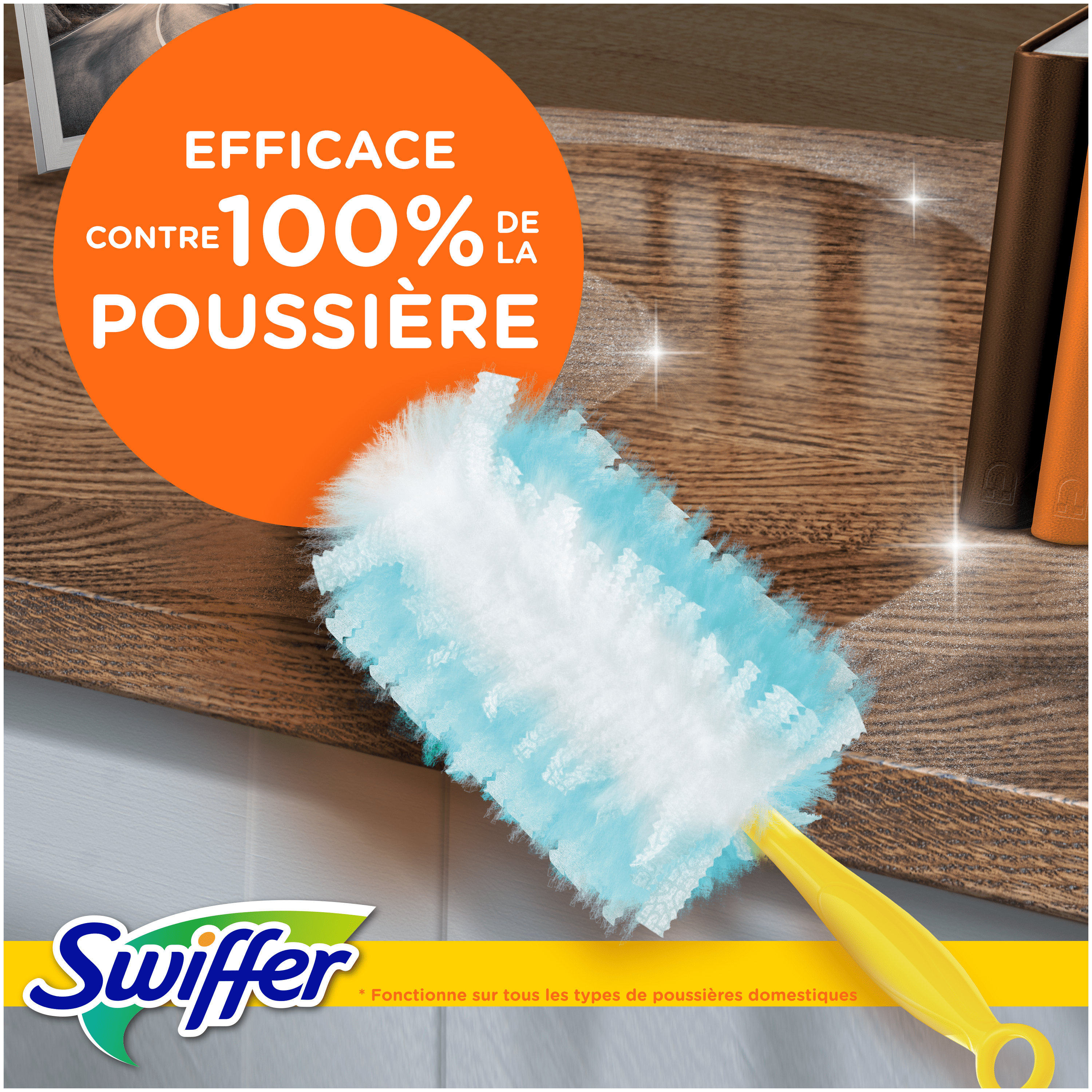 Efficace contre 100% de la poussière