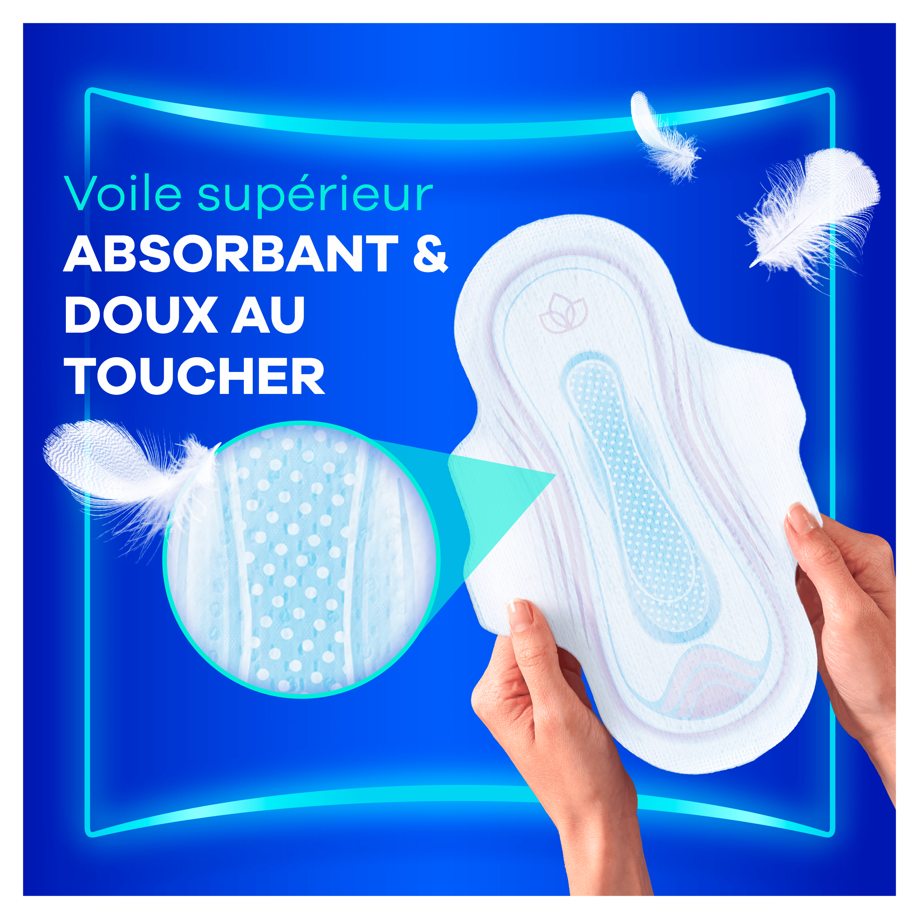 Voile supérieur absorbant & doux au toucher