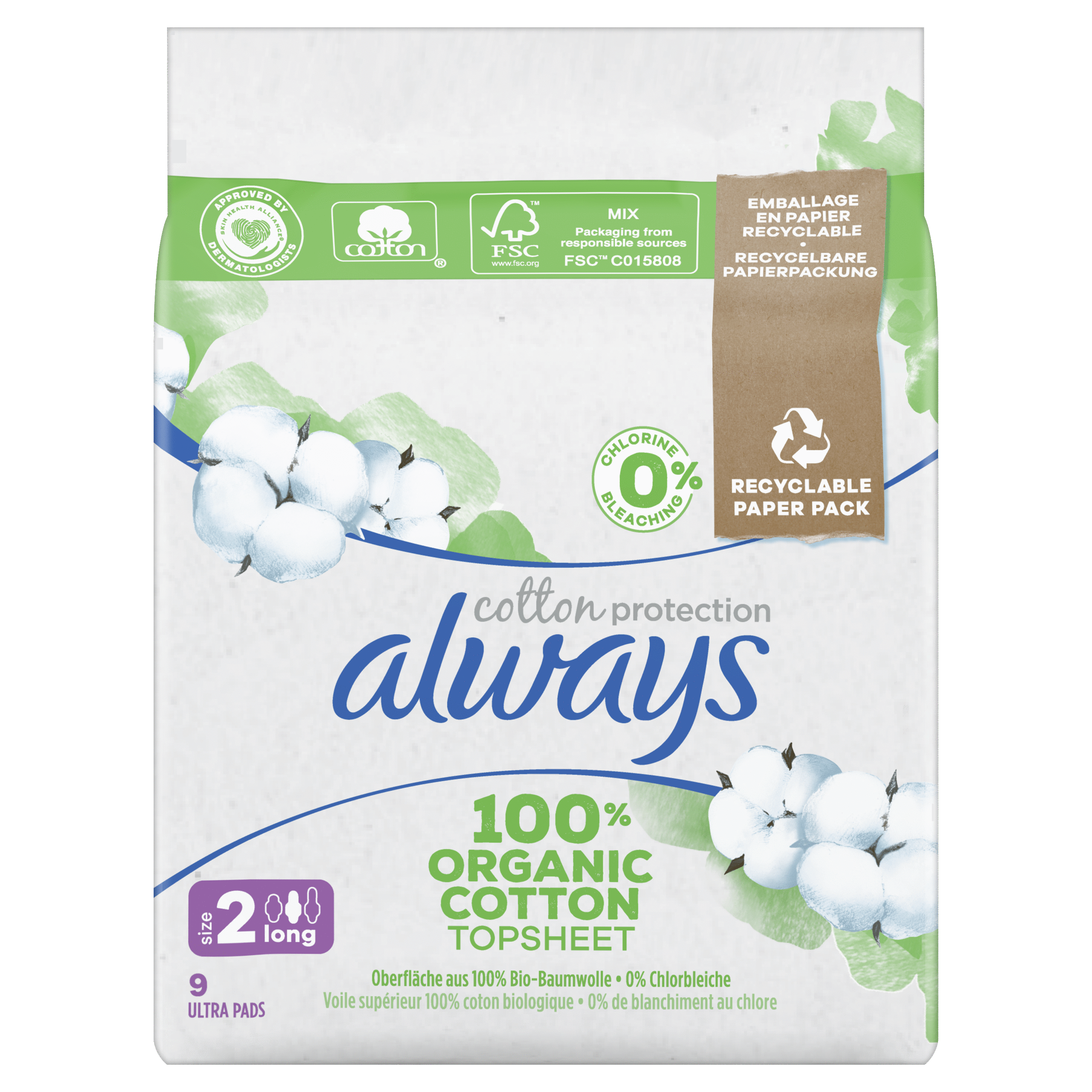 Protection always en coton organiques