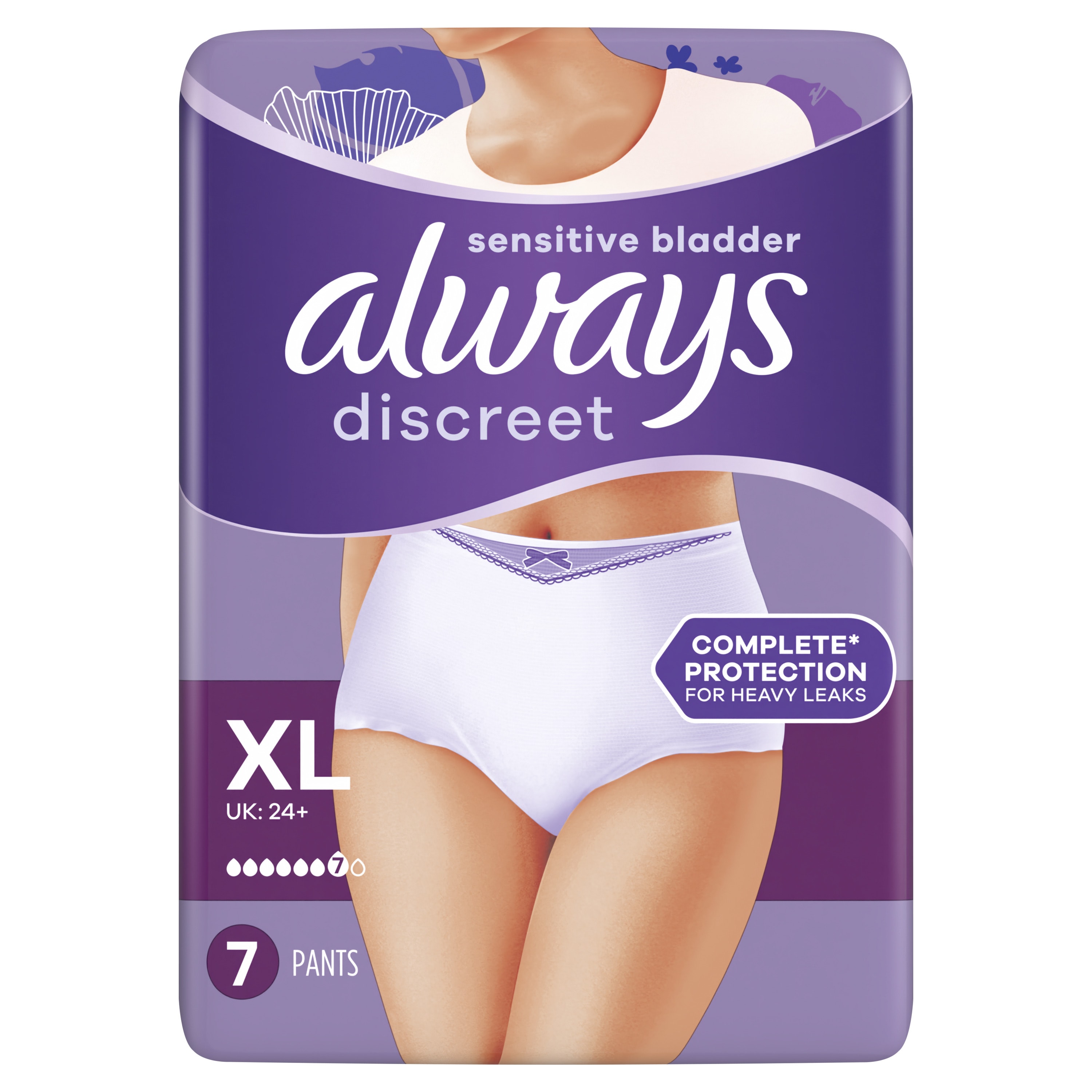 Sensitive bladder Always discreet XL