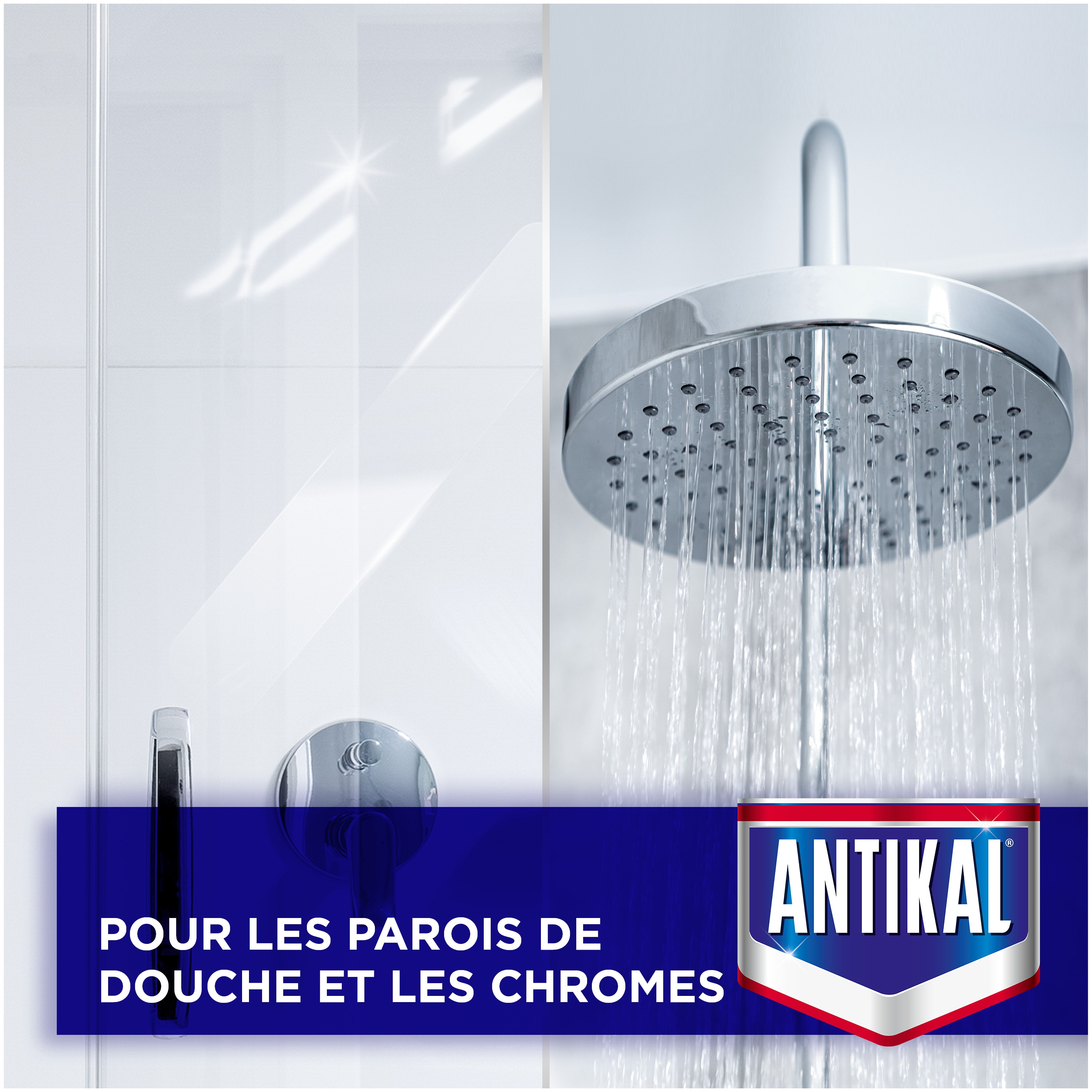 Pour les parois de douche et les chromes