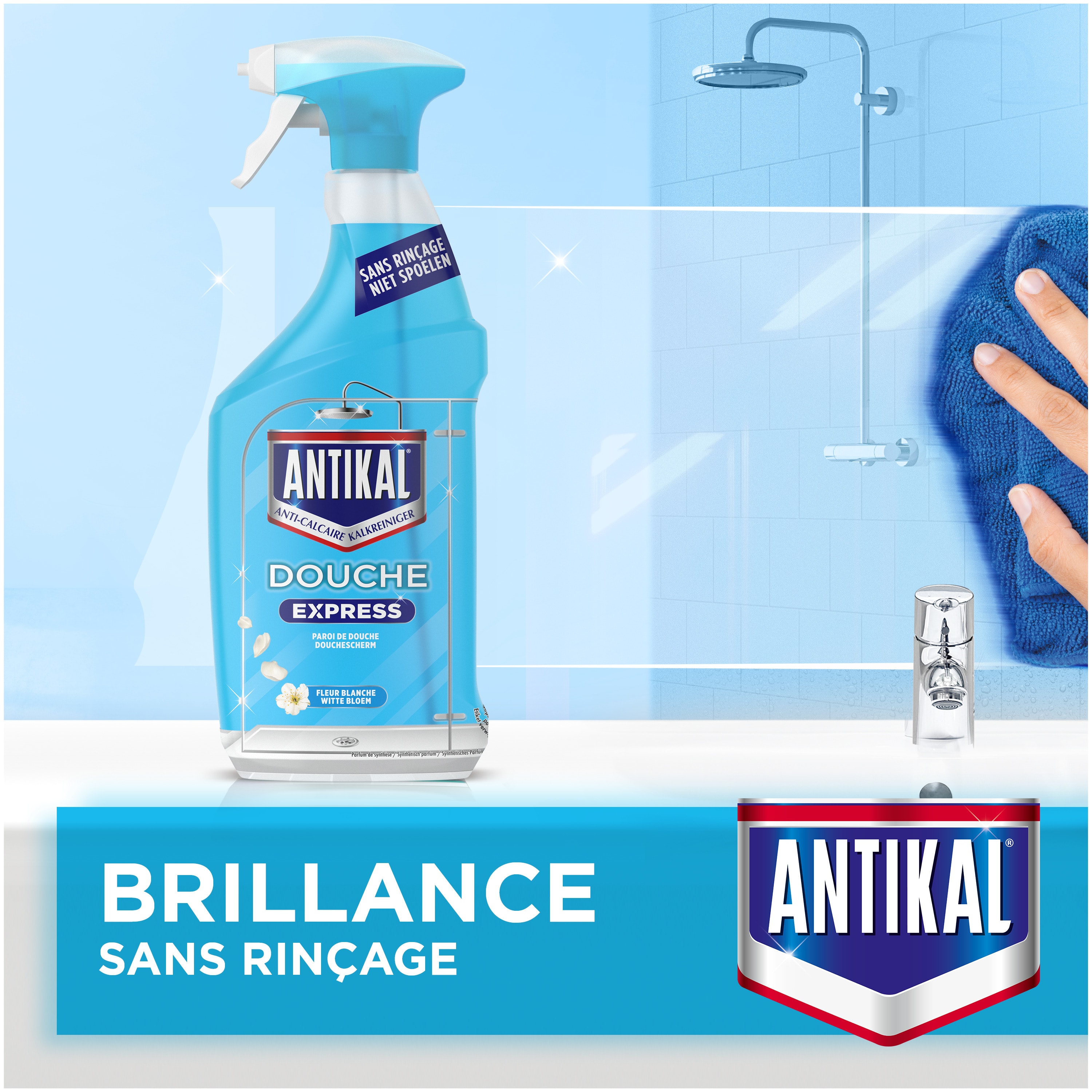 Antikal Spray Douche Express - Brillance sans rinçage