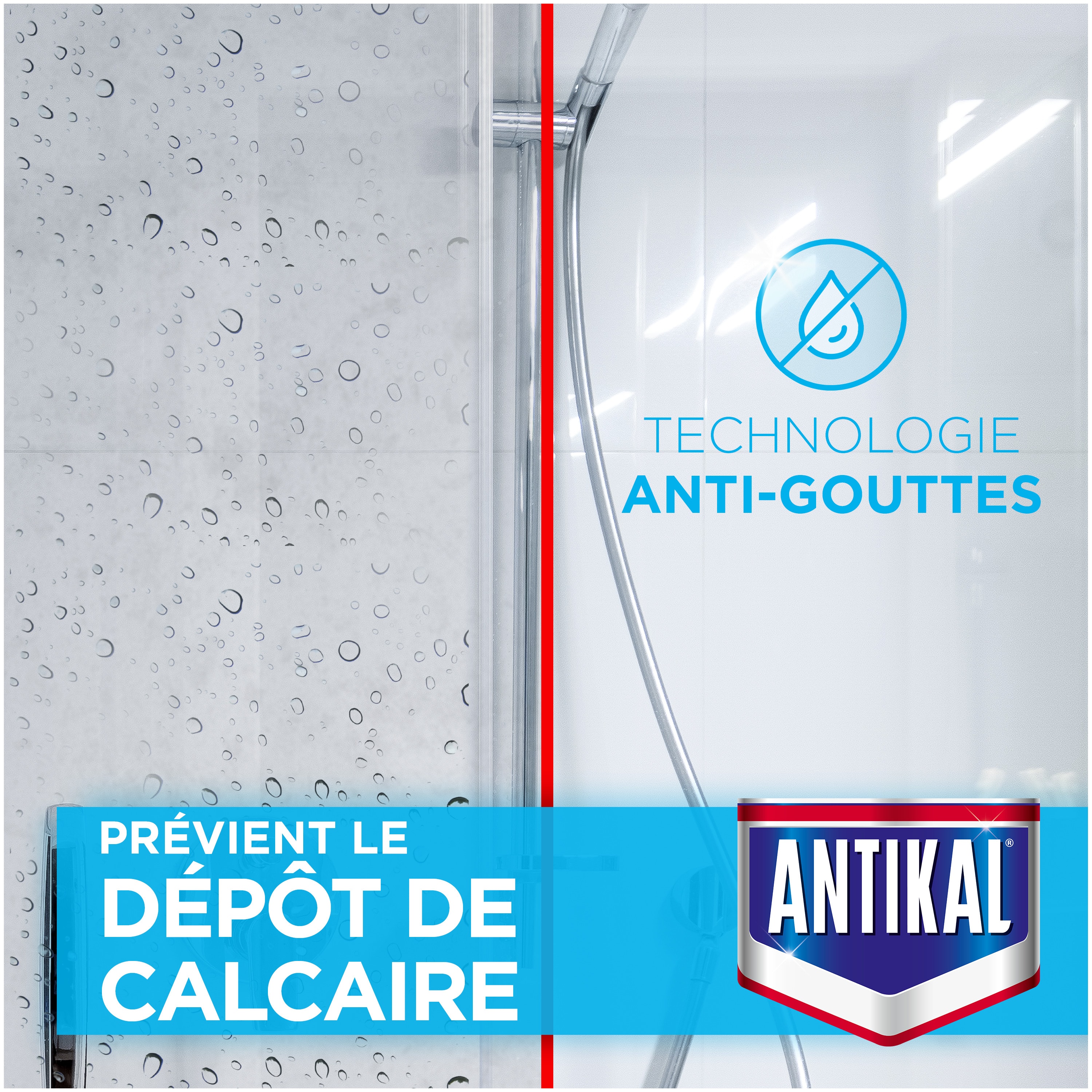 Prévient le dépôt de calcaire avec une technologie anti-gouttes