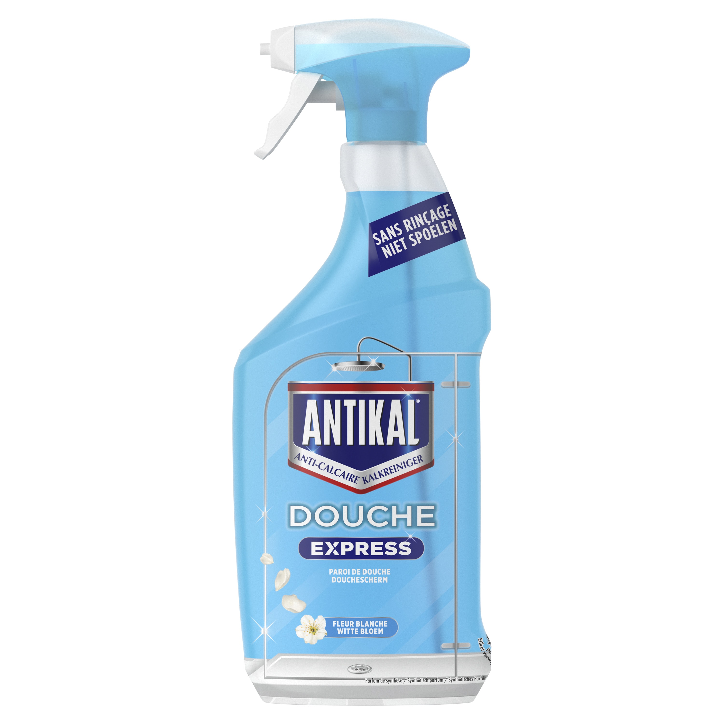 Antikal Spray Douche Express pour paroi de douche - parfum fleur blanche
