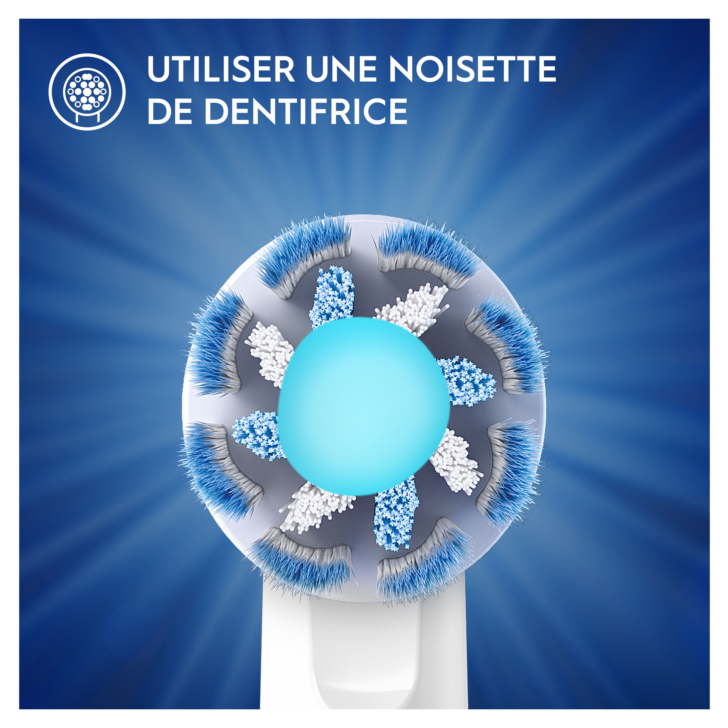 Utiliser une noisette de dentifrice