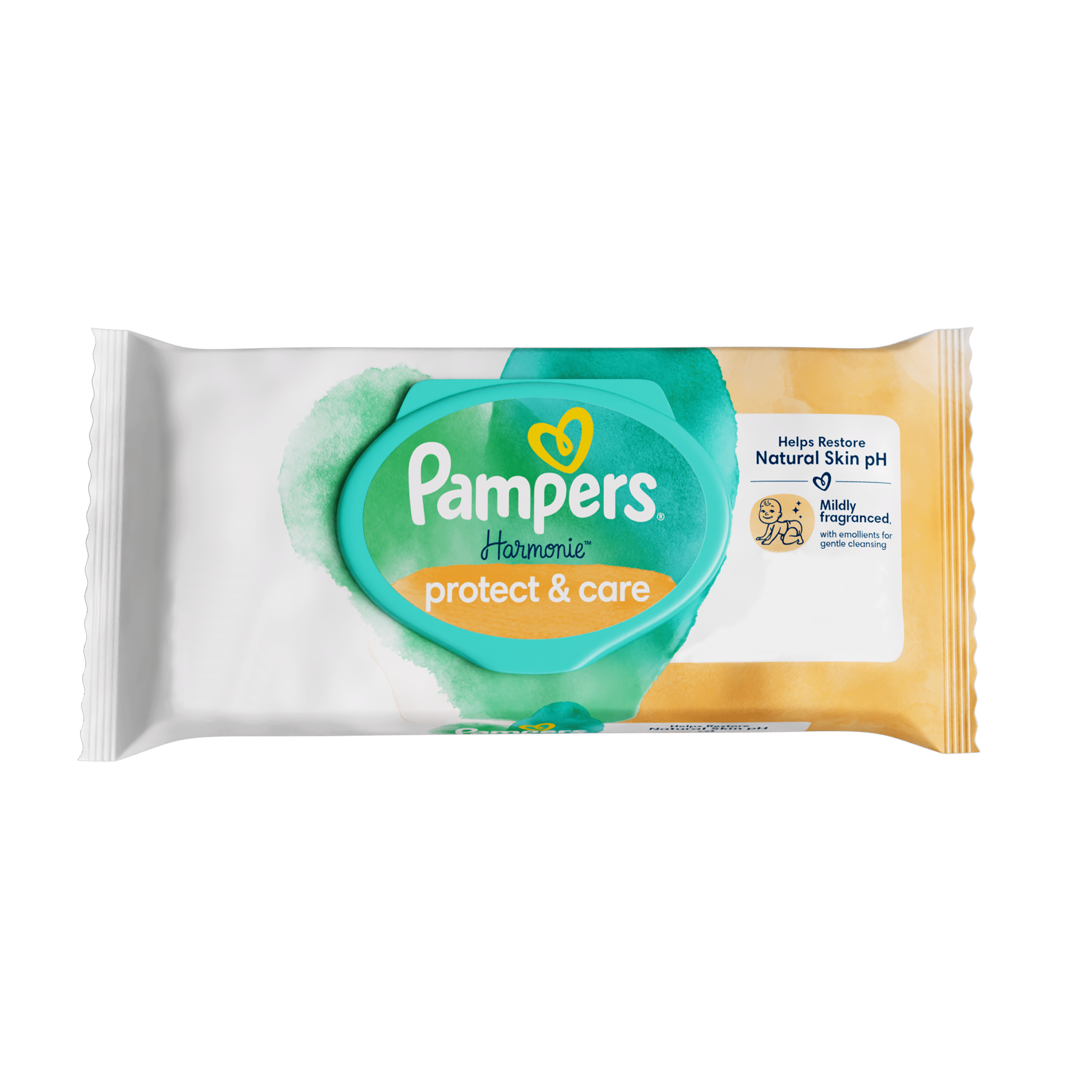  Lingettes Pampers Harmonie Protect and Care