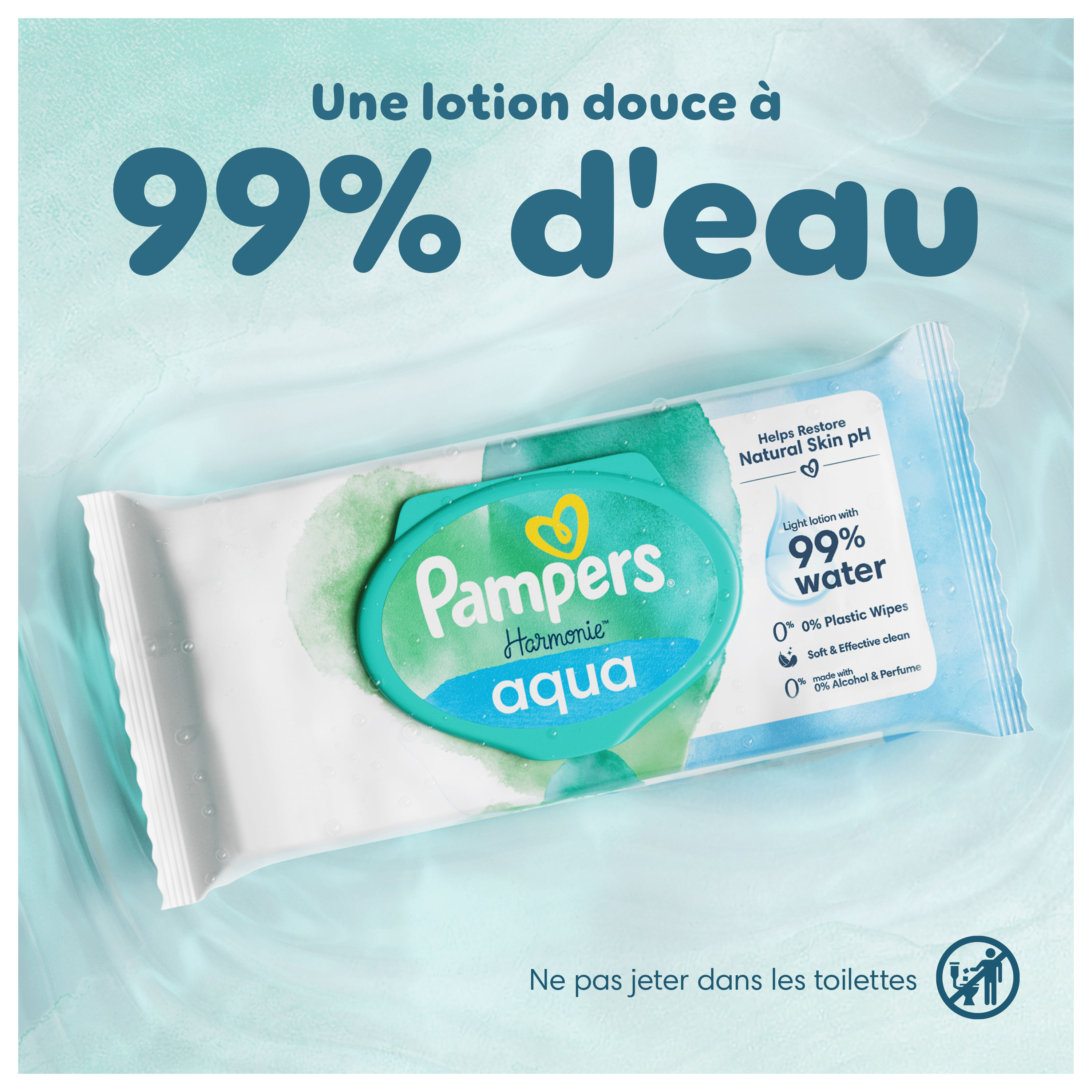  Lingettes Pampers Aqua Harmonie