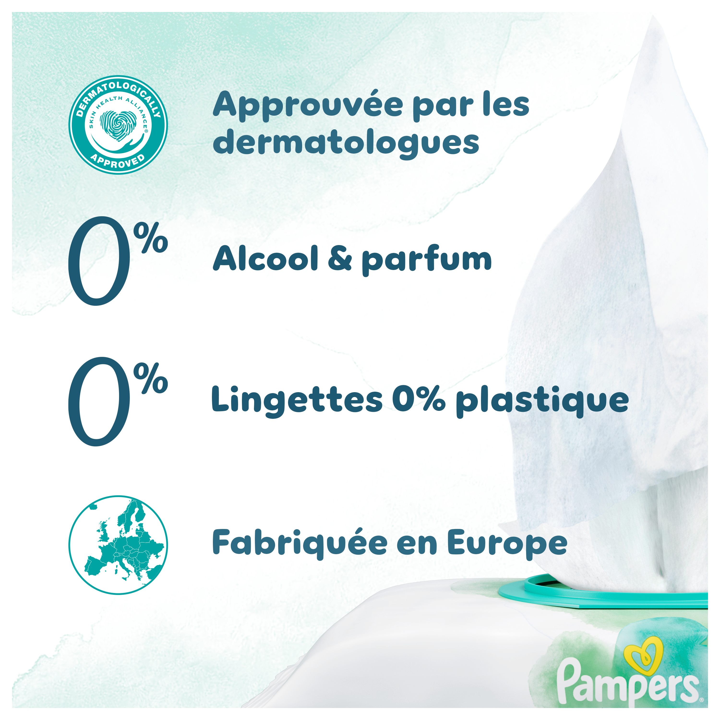  Lingettes Pampers Aqua Harmonie