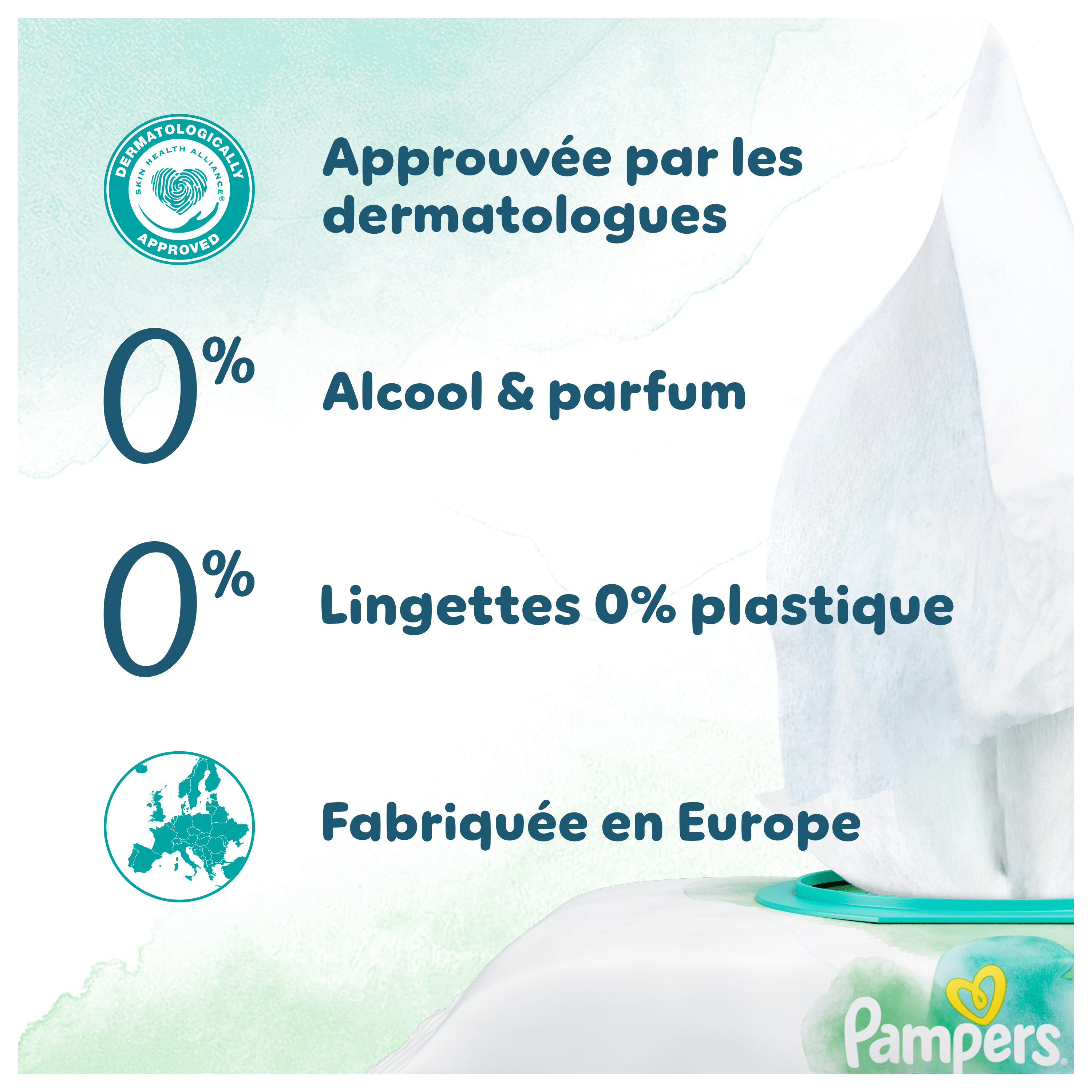  Lingettes Pampers Harmonie New Baby