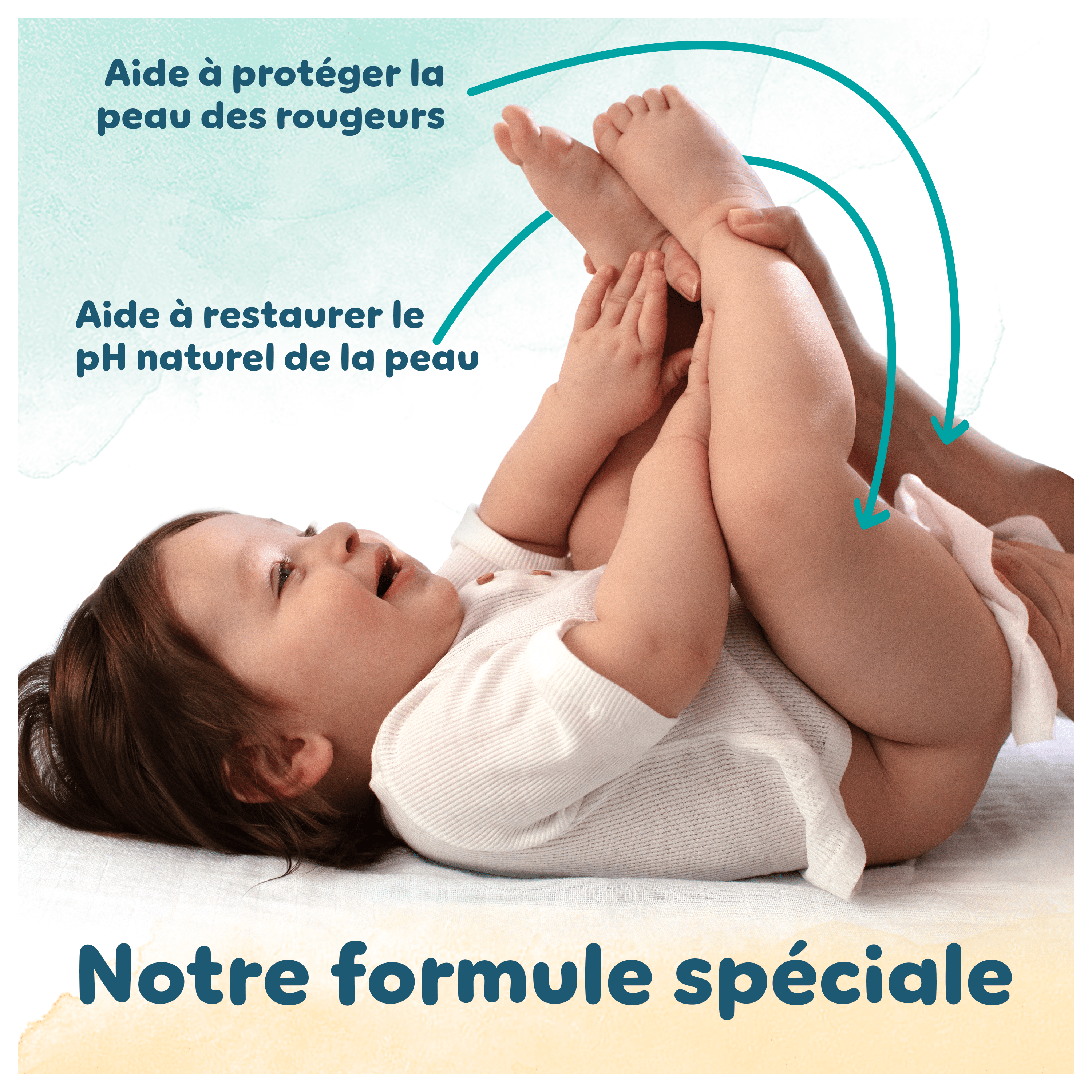  Lingettes Pampers Harmonie Protect and Care