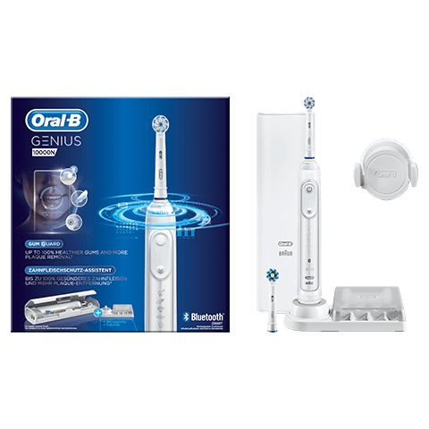 Packaging de la brosse à dents électrique Oral- B 10000N coloris blanc kit complet