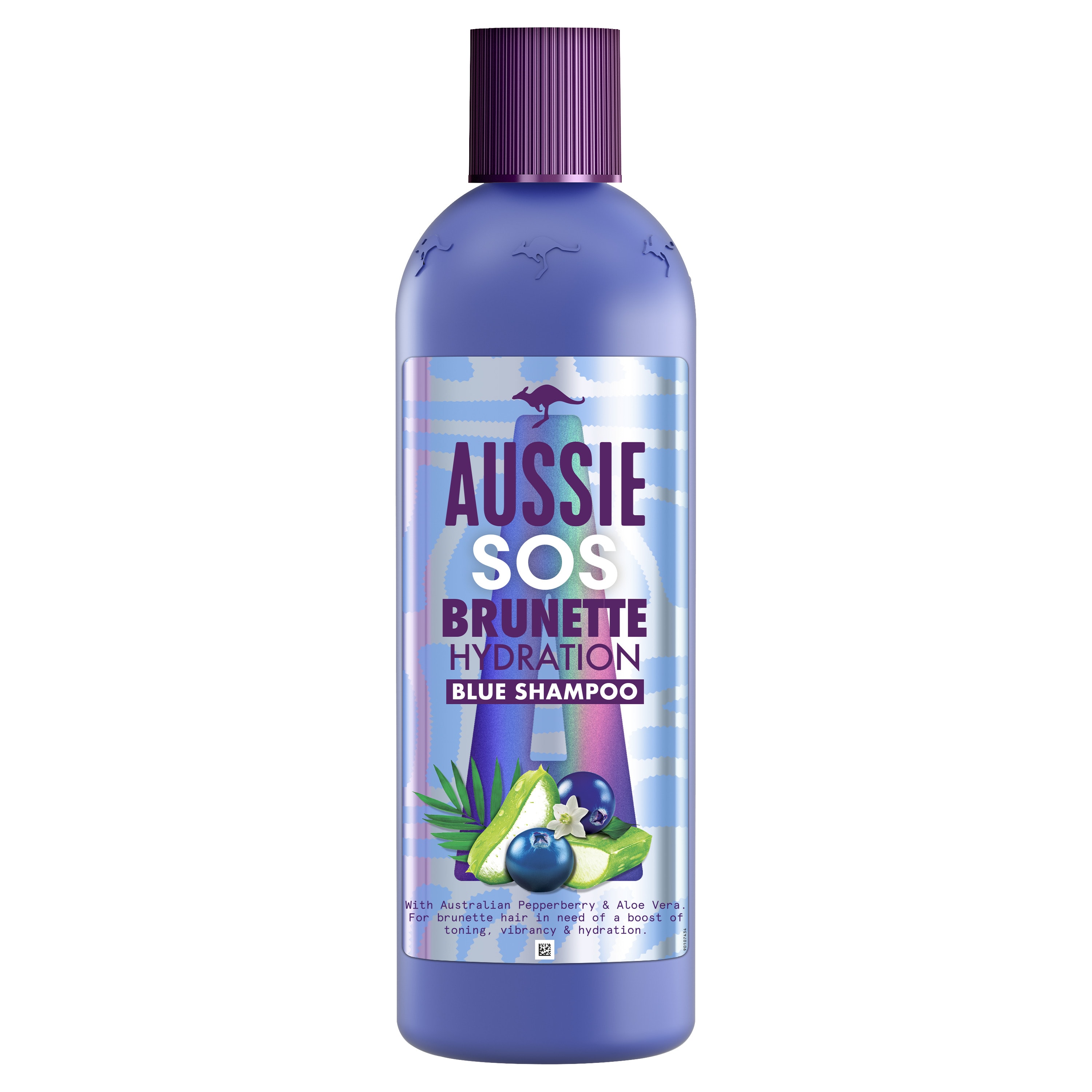 Aussie SOS Brunette Hair Hydration Vegan Blue Shampoo, 290ml