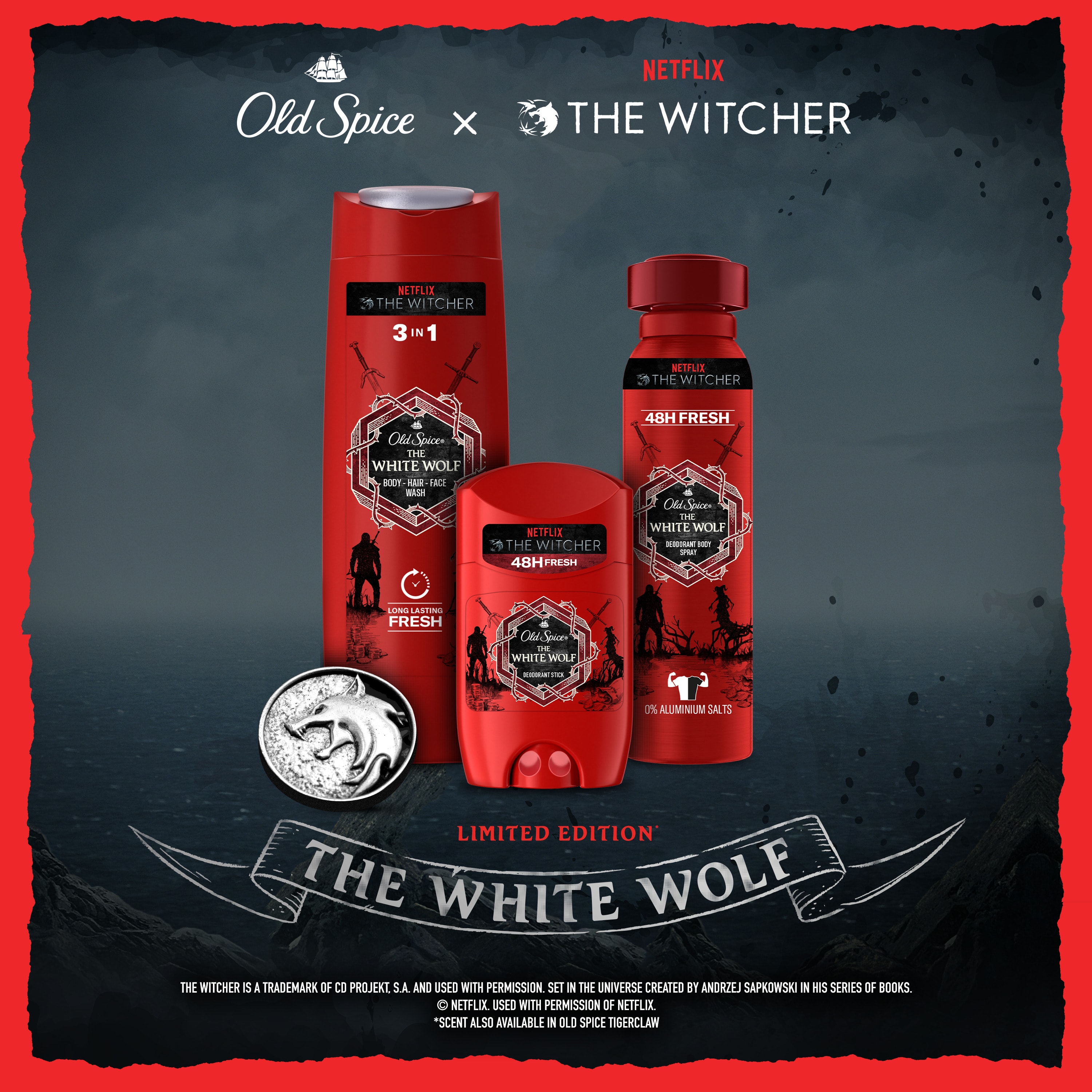 Old Spice x The Witcher products, limited edition 