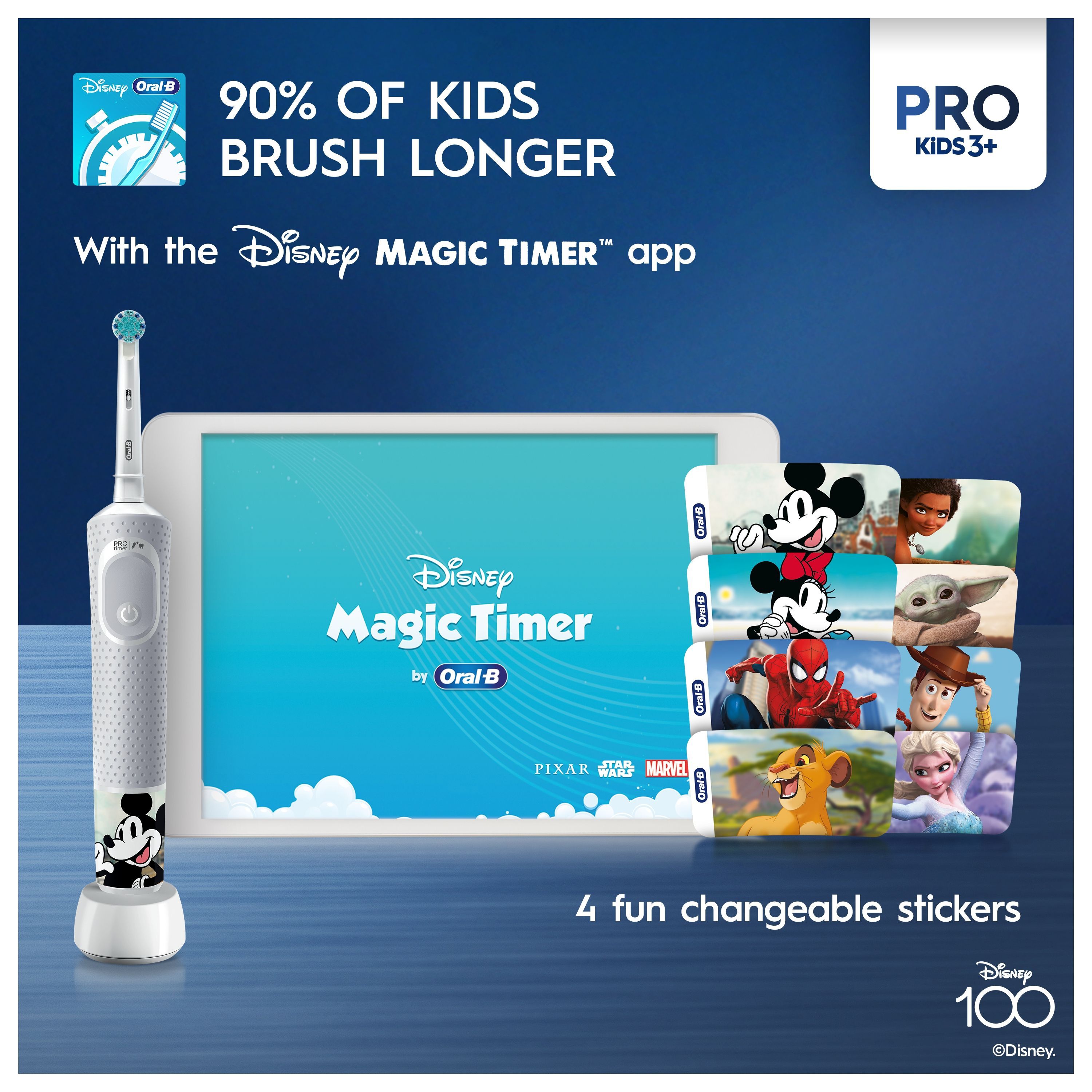 90% of kids brush longer