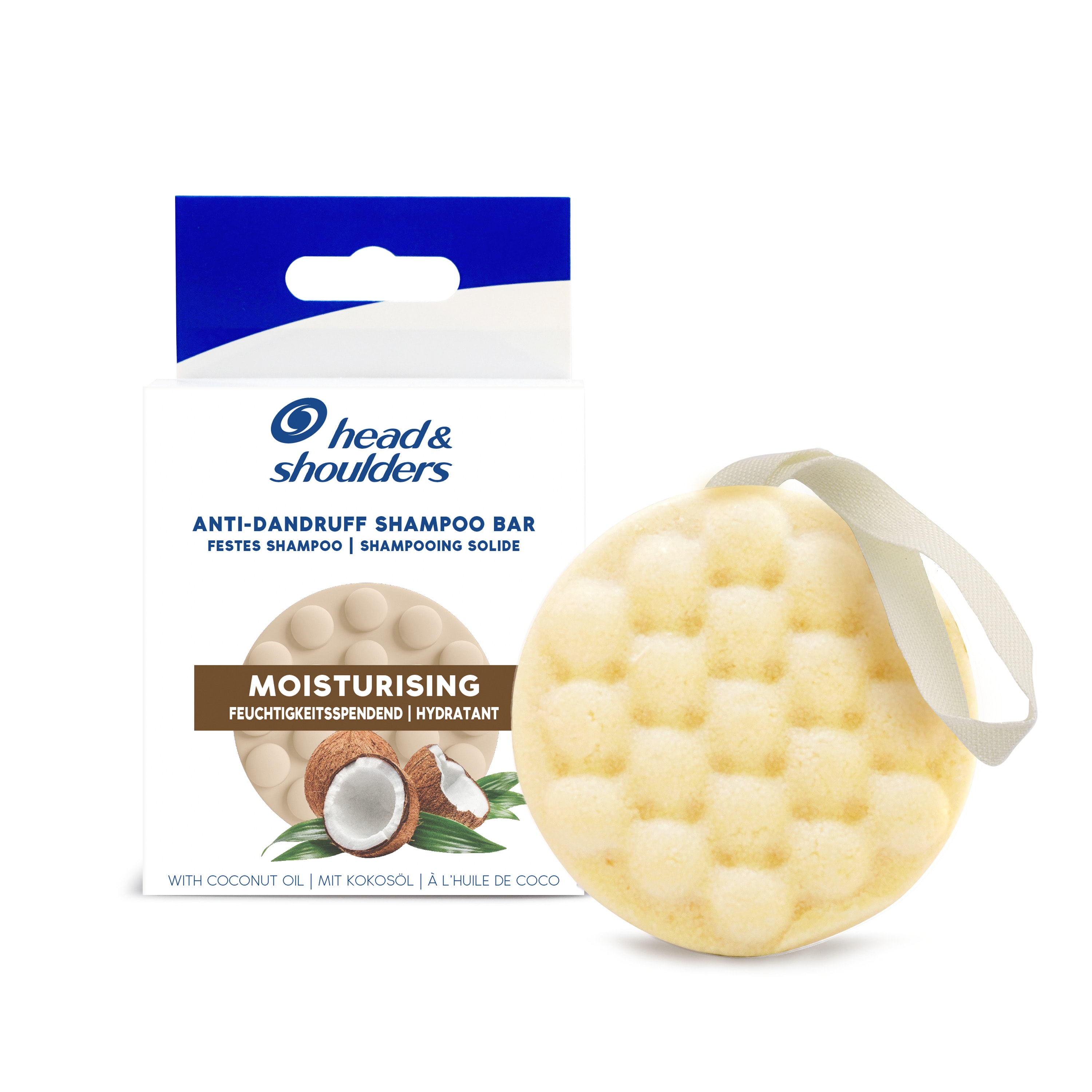 Head & Shoulders Moisturising Anti-Dandruff Solid Shampoo Bar, 70gr