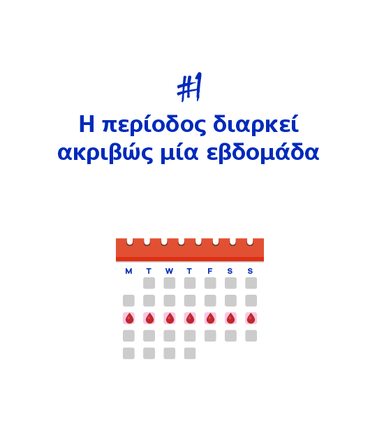 #1 Η περίοδος διαρκεί ακριβώς μία εβδομάδα