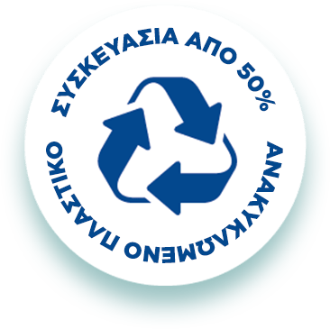 ΣΥΣΚΕΥΑΣΙΑ ΑΠΟ 50% ΑΝΑΚΥΚΛΩΜΕΝΟ ΠΛΑΣΤΙΚΟ