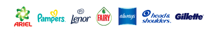 Ariel Lenor Pampers Fairy Always Head and Shoulders Pantene Old Spice Oral-B Gillette