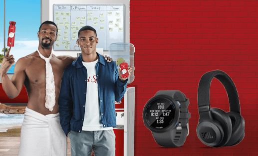 2 men with old spice and electronics