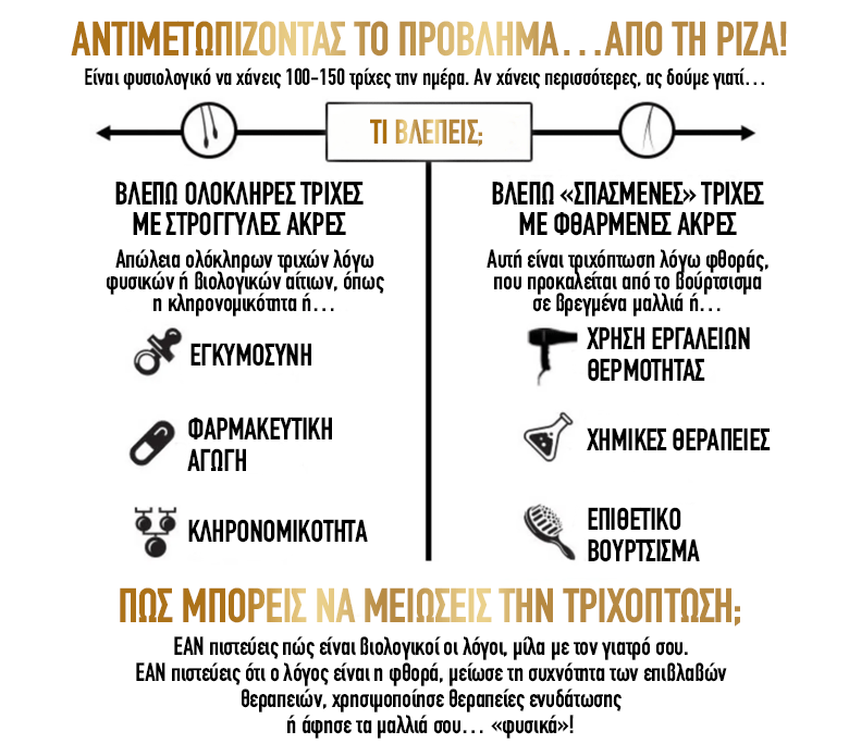 Πώς να μειώσεις την τριχόπτωση και τη φθορά στα μαλλιά σου