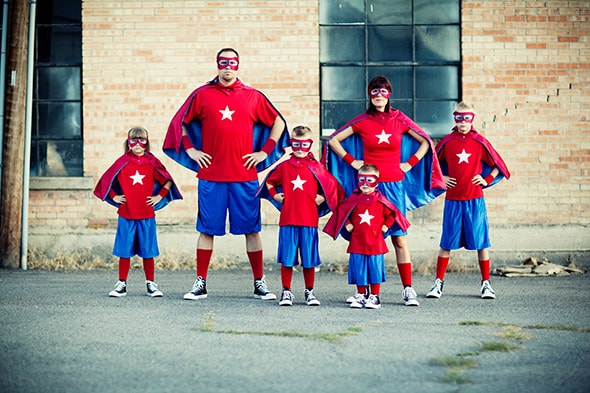 Disfarce família de Super-heróis