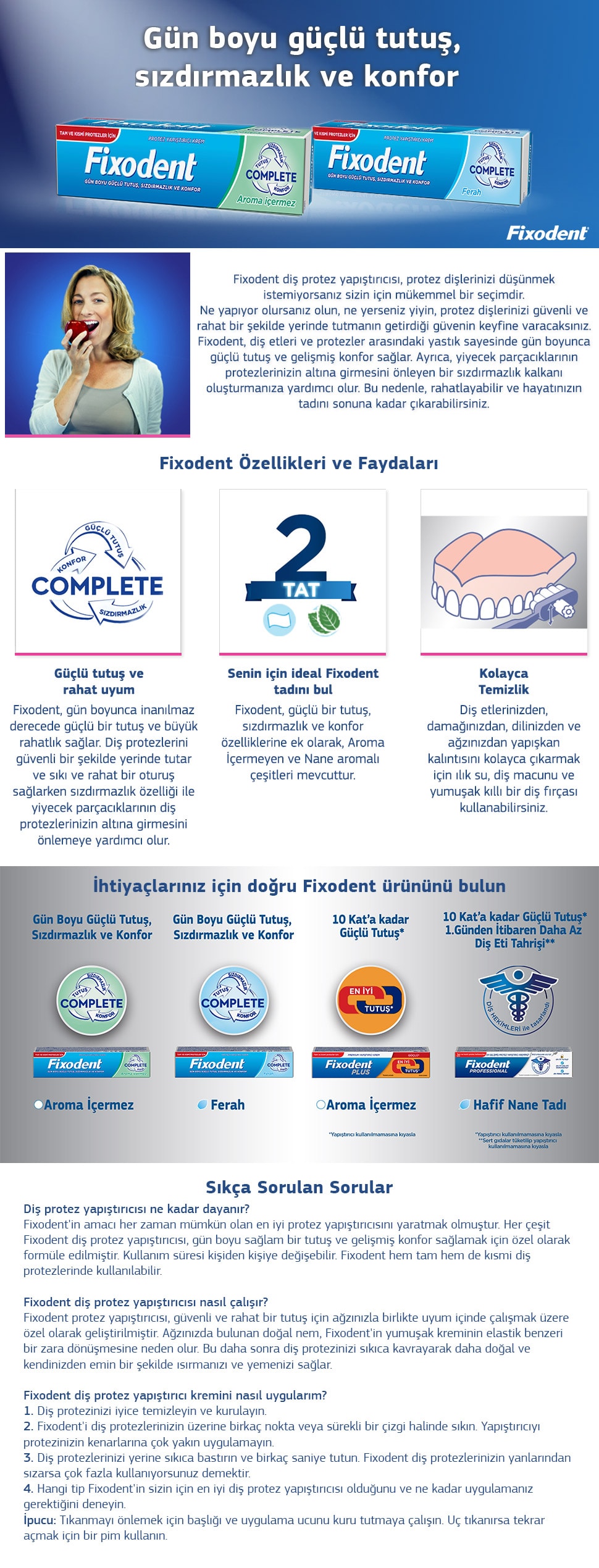 Fixodent Professional Diş Protez Yapıştırıcı Krem 40gr